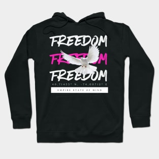 Black & Pink Freedom Streetwear Hoodie